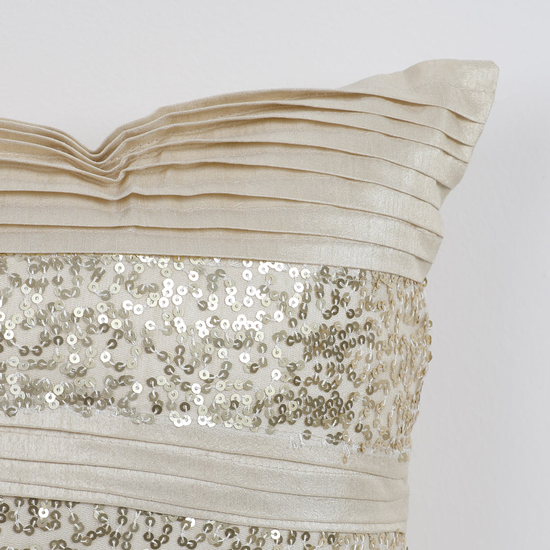 Alternate Pleated Throw Pillow with Sequins