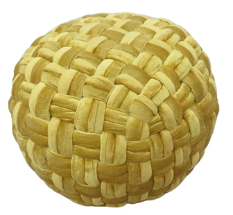 Velvet Cotton Pouf | Basket Weave